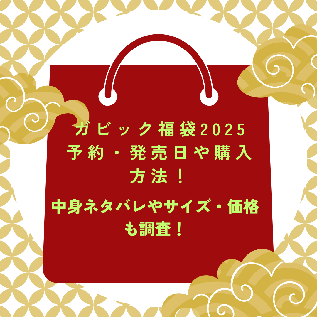 ガビック福袋2025予約・発売日や購入方法に加えて中身ネタバレやサイズ・価格情報もお伝えしています